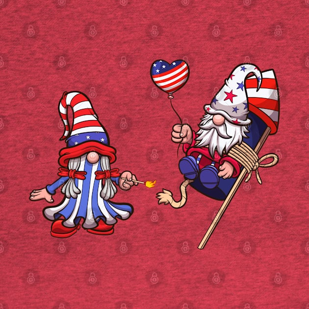 Male And Female 4th Of July Gnome by TheMaskedTooner